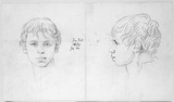 Vorschaubild von Bildnis des Jonas Veit, en face und im Profil nach links.