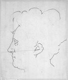 Vorschaubild von Frauenkopf (Henriette Herz), im Profil nach links.