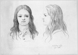 Vorschaubild von Gustav Wolff im Alter von neun Jahren, en face und im Profil nach links.