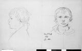 Vorschaubild von Eduard Wolff im Alter von sieben Jahren, im Profil nach links und en face.