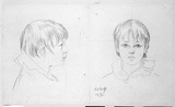 Vorschaubild von Carl Wolff im Alter von achteinhalb Jahren, im Profil nach rechts und en face.