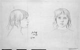 Vorschaubild von Julie Wolff im Alter von viereinhalb Jahren, im Profil nach rechts und en face.