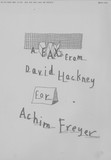 Brief von David Hockney betrifft La damnation de Faust von Hector Berlioz