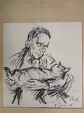 Portrait John Heartfield mit Katze. 4. Juni 48.