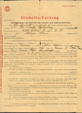 Vertrag zwischen Margo Lion und Trude Hesterberg, betreffend das Engagement in der "Wilden Bühne" ab 1.10.1923