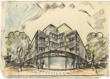 Vorschaubild von Berlin-Dahlem, Königin-Luise-Straße und Fabeckstraße, Wohnblock Dahlem-Dorf, Entwurf