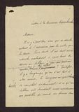 Vorschaubild von [Brief an die Tänzerin Napierkowska]
Lettre à la danseuse Napierkowska