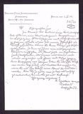 Brief von Carl Einstein an Hans Pfitzner