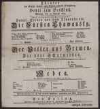 Szenen aus: Die Fürsten Chawansky / [Raupach]
Der Vetter aus Bremen, oder: Die drei Schulmeister / Theodor Körner
Medea / Gotter, Benda
Ein Epilog / Friedrich v. Wichert