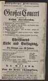 Christinens Liebe und Entsagung, oder: Die Königin von 16 Jahren / Theodor Hell
Großes Concert / ---
La Gitana (Tanz) / ---
Pas de deux champêtre / ---