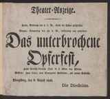Vorschaubild von Theater-Anzeige [Theater bleibt 9.8 geschlossen, Vorschau auf 10.8.] / ---