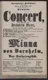 Minna von Barnhelm, oder: Das Soldatenglück / E. Lessing
Grosses Concert / ---