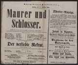 Vorschaubild von Maurer und Schlosser / Auber
Der verliebte Rekrut (Komischer Balletscherz) / ---
Theater-Anzeige [Hinweis auf Festwochen-Billets, Vorschau auf 12. u. 13.9.] / ---