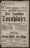 1733 Thlr. 22 1/2 Sgr. / Jakobson, Lang
Der travestirte Tannhäuser / C. Binder