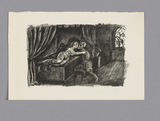 Tod und Frau (Illustration zu E. Reinacher. Der Tod von Grallenfels, 1918)