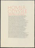 Homer: Odyssee, Erster Gesang. Kalligraphie von Friedrich Poppl.