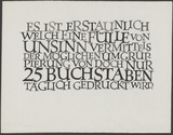 Es ist erstaunlich ... Kalligraphie von Friedrich Poppl.