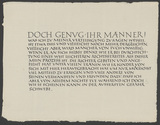 Vorschaubild von Doch genug ihr Männer ... Kalligraphie von Friedrich Poppl.
