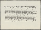Ich gebe freimütig zu ... Kalligraphie von Friedrich Poppl.