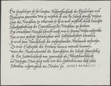 Josef Marzin: Die Graphologie ist seit langem. Kalligraphie von Friedrich Poppl.