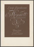 Luigi Boccherini: Menuett. Original-Notenumschlag-Entwurf von Friedrich Poppl.