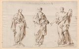 Vorschaubild von Johannes der Evangelist, Petrus und Andreas (Gleiche Darstellung DAK 86). Zum Deutschen Dom auf dem Gendarmenmarkt in Berlin.