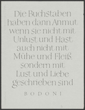 Giambattista Bodoni: Die Buchstaben haben dann Anmut ... Kalligraphie von Friedrich Poppl.