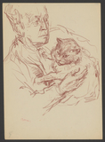 Portrait Fred Uhlman mit Katze