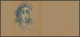 Vorschaubild von Portrait der Malerin Marie-Louise von Moteszicky. [verso: Strichproben]