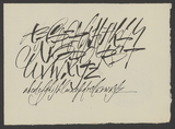 Alphabet von Groß- und Kleinbuchstaben. Kalligraphie von Friedrich Poppl.
